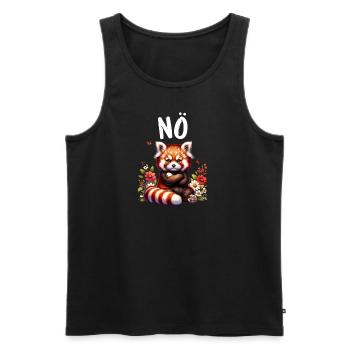 Roter Panda Lustiger Spruch Nö Feuerfuchs - Männer Premium Bio Tank Top - Schwarz - Vorne - AI Model Male 178 light (178cm)
