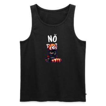 Red Panda Funny Saying Nope Fire Fox - Men's Premium Organic Tank Top - black - Front - Michal (187cm)
