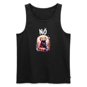 Roter Panda Lustiger Spruch Nö Feuerfuchs - Männer Premium Bio Tank Top - Schwarz - Vorne - AI Model Male 178 light (178cm)