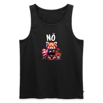 Roter Panda Lustiger Spruch Nö Feuerfuchs - Männer Premium Bio Tank Top - Schwarz - Vorne - AI Model Male 178 light (178cm)