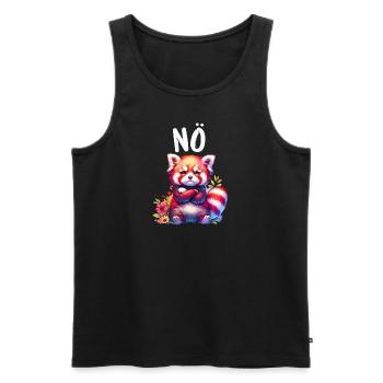 Roter Panda Lustiger Spruch Nö Feuerfuchs - Männer Premium Bio Tank Top - Schwarz - Vorne - AI Model Male 178 light (178cm)