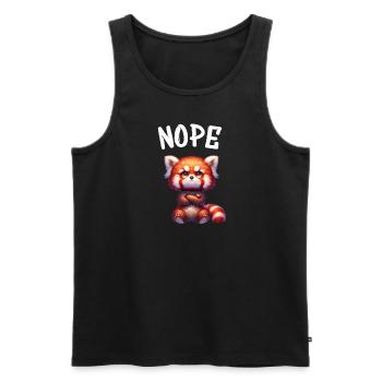 Roter Panda Lustiger Spruch Nope Feuerfuchs - Männer Premium Bio Tank Top - Schwarz - Vorne - AI Model Male 178 light (178cm)
