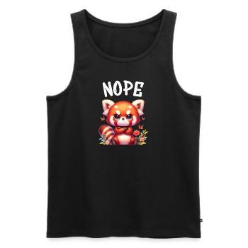 Roter Panda Lustiger Spruch Nope Feuerfuchs - Männer Premium Bio Tank Top - Schwarz - Vorne - AI Model Male 178 light (178cm)