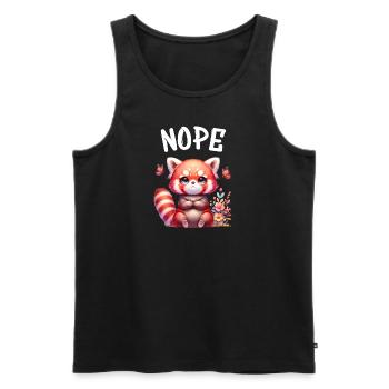 Roter Panda Lustiger Spruch Nope Feuerfuchs - Männer Premium Bio Tank Top - Schwarz - Vorne - AI Model Male 178 light (178cm)