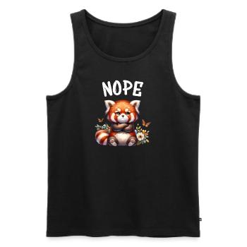 Roter Panda Lustiger Spruch Nope Feuerfuchs - Männer Premium Bio Tank Top - Schwarz - Vorne - AI Model Male 178 light (178cm)