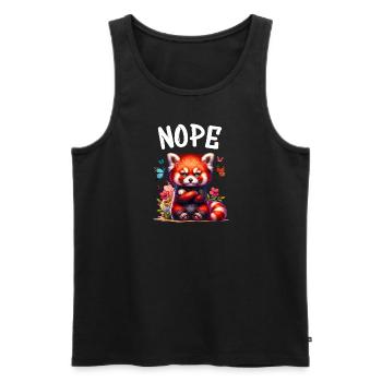 Roter Panda Lustiger Spruch Nope Feuerfuchs - Männer Premium Bio Tank Top - Schwarz - Vorne - AI Model Male 178 light (178cm)
