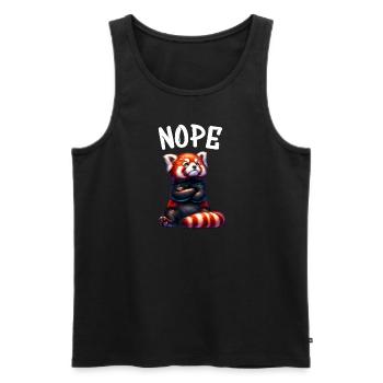 Roter Panda Lustiger Spruch Nope Feuerfuchs - Männer Premium Bio Tank Top - Schwarz - Vorne - AI Model Male 178 light (178cm)