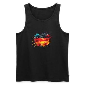 Fahne Deutschland Flagge für Sport Fan - Männer Premium Bio Tank Top - Schwarz - Vorne - AI Model Male 178 light (178cm)