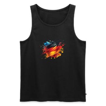Fahne Deutschland Flagge für Sport Fan - Männer Premium Bio Tank Top - Schwarz - Vorne - AI Model Male 178 light (178cm)