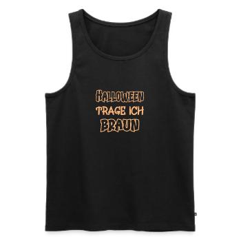 Halloween I Wear Brown Saying Color Brown - Men's Premium Organic Tank Top - black - Front - Michal (187cm)