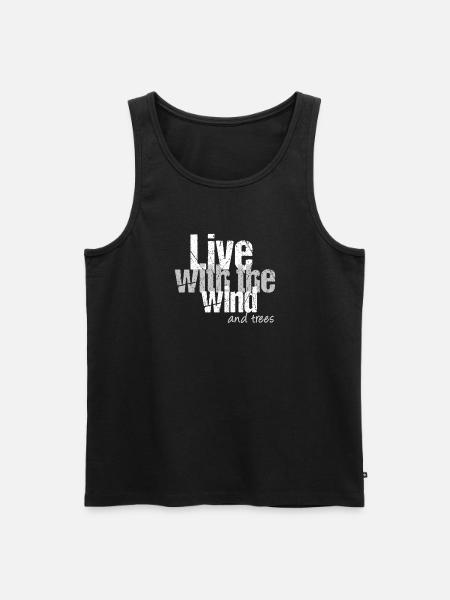 Living with wind and trees - Men's Premium Organic Tank Top - black