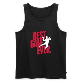 best game ever - handball - Débardeur bio Premium Homme - noir - Devant - Michal (187cm)