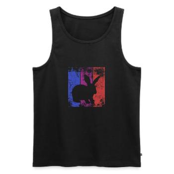 Lapin lapin - Débardeur bio Premium Homme - noir - Devant - Michal (187cm)
