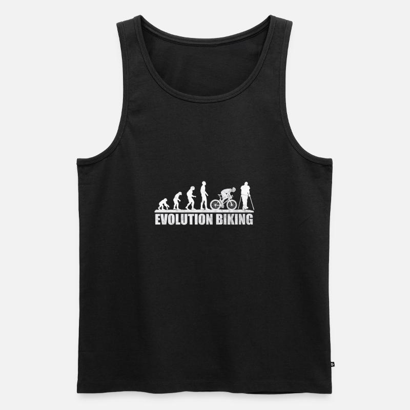 Fahrrad Evolution Radler Radfahrer - Männer Premium Bio Tank Top - Schwarz
