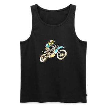 Motocross - Men's Premium Organic Tank Top - black - Front - Michal (187cm)