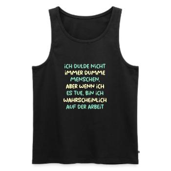 Dumme Menschen auf der Arbeit - Männer Premium Bio Tank Top - Schwarz - Vorne - AI Model Male 178 light (178cm)