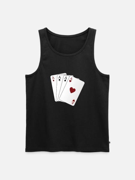 Playing Cards Ace - Men's Premium Organic Tank Top - black