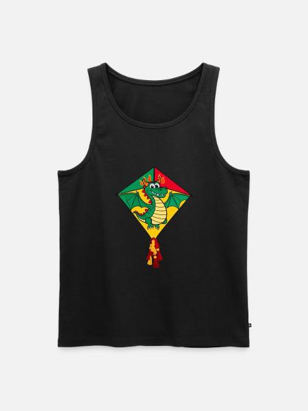 Süßer Flugdrachen - Männer Premium Bio Tank Top - Schwarz
