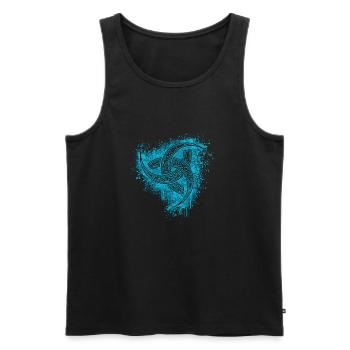 Viking Tattoo Tribal Knot Odin Thor Viking - Men's Premium Organic Tank Top - black - Front - AI Model Male 178 light (178cm)