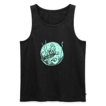 Beste Freunde - Männer Premium Bio Tank Top - Schwarz - Vorne - Michal (187cm)