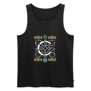 C - Männer Premium Bio Tank Top - Schwarz - Vorne - AI Model Male 178 light (178cm)