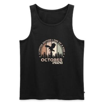 Unvergleichlich seit Oktober 2020 4 Jubiläum - Männer Premium Bio Tank Top - Schwarz - Vorne - Michal (187cm)