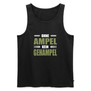 Bauernprotest Ohne Ampel Kein Gehampel Bauerndemo - Männer Premium Bio Tank Top - Schwarz - Vorne - AI Model Male 178 light (178cm)