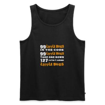 99 Little Bugs 127 Patch Internet Nerd Informatik - Männer Premium Bio Tank Top - Schwarz - Vorne - AI Model Male 178 light (178cm)