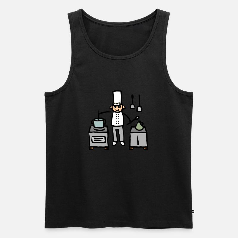 Cuire dans la cuisine au feu pendant la cuisson - Débardeur bio Premium Homme - noir