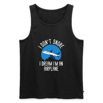 I Don't Snore I Dream I'm An Airplane - Men's Premium Organic Tank Top - black - Front - AI Model Male 178 light (178cm)