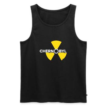 Chernobyl Radioactive - Men's Premium Organic Tank Top - black - Front - AI Model Male 178 light (178cm)