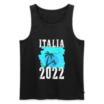 Italia 2022 Palmiers - Débardeur bio Premium Homme - noir - Devant - Michal (187cm)