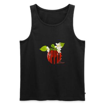 Apple Lover - Die Liebe zur runden Frucht - Männer Premium Bio Tank Top - Schwarz - Vorne - AI Model Male 178 light (178cm)