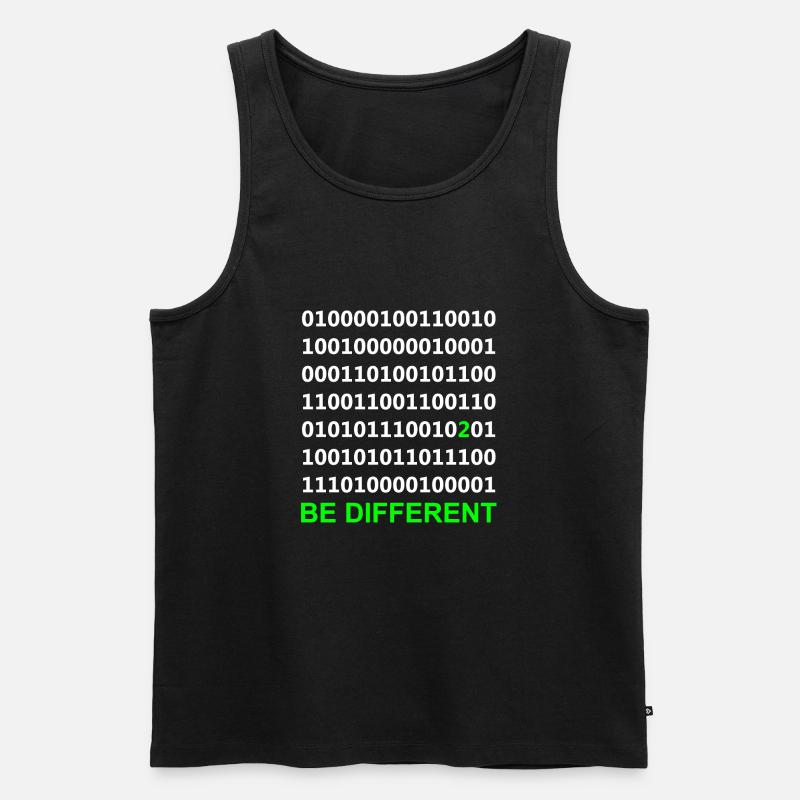 Be Different - Binär - Digital - Männer Premium Bio Tank Top - Schwarz