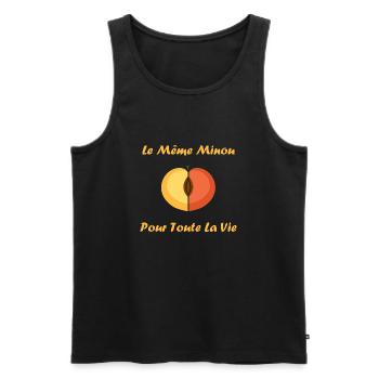 EVG Le Même Minou pour toute la vie - Débardeur bio Premium Homme - noir - Devant - Michal (187cm)