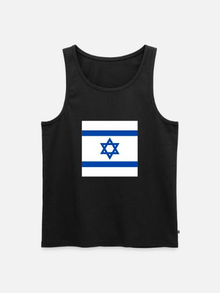 Israel flag - Men's Premium Organic Tank Top - black