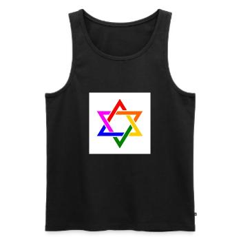 Israel lgbt flagge - Männer Premium Bio Tank Top - Schwarz - Vorne - AI Model Male 178 light (178cm)