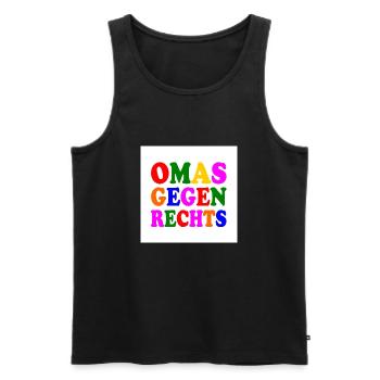 Omas gegen rechts - Männer Premium Bio Tank Top - Schwarz - Vorne - Michal (187cm)