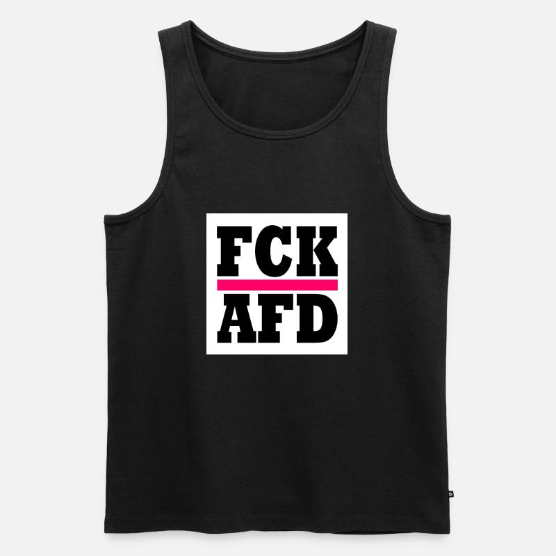 Fck afd - Männer Premium Bio Tank Top - Schwarz
