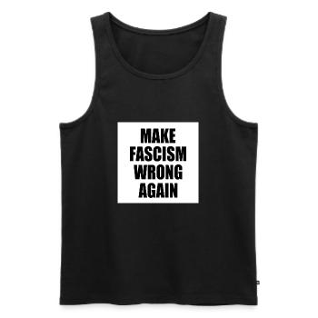 make fascism wrong again - Débardeur bio Premium Homme - noir - Devant - AI Model Male 178 light (178cm)