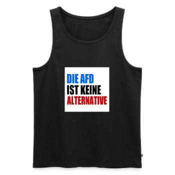die afd ist keine alternative - Männer Premium Bio Tank Top - Schwarz - Vorne - AI Model Male 178 light (178cm)