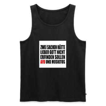 Fck afd - Männer Premium Bio Tank Top - Schwarz - Vorne - Michal (187cm)