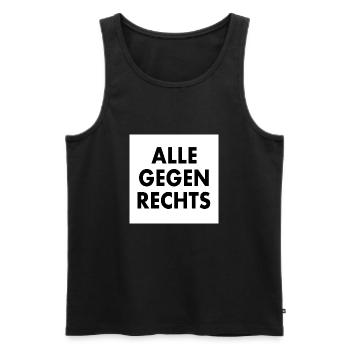 Alle gegen rechts - Männer Premium Bio Tank Top - Schwarz - Vorne - AI Model Male 178 light (178cm)