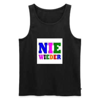 Nie wieder - Männer Premium Bio Tank Top - Schwarz - Vorne - Michal (187cm)