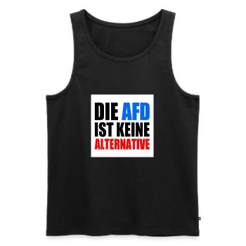 die afd ist keine alternative - Männer Premium Bio Tank Top - Schwarz - Vorne - AI Model Male 178 light (178cm)