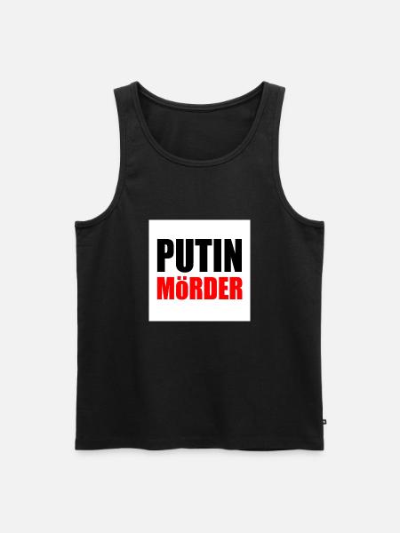 Putin mörder - Men's Premium Organic Tank Top - black