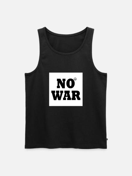 No war - Men's Premium Organic Tank Top - black