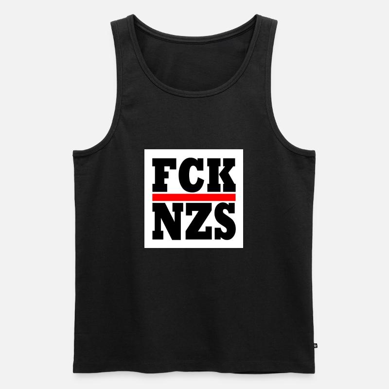 Fck nzs - Männer Premium Bio Tank Top - Schwarz
