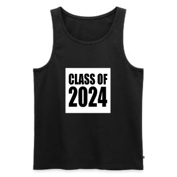 Class of 2024 - Men's Premium Organic Tank Top - black - Front - AI Model Male 178 light (178cm)