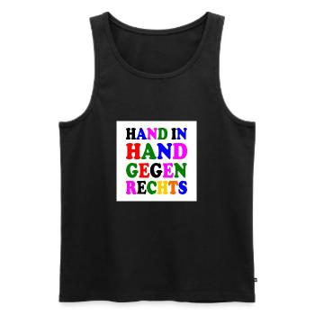 Gegen rechts - Männer Premium Bio Tank Top - Schwarz - Vorne - Michal (187cm)
